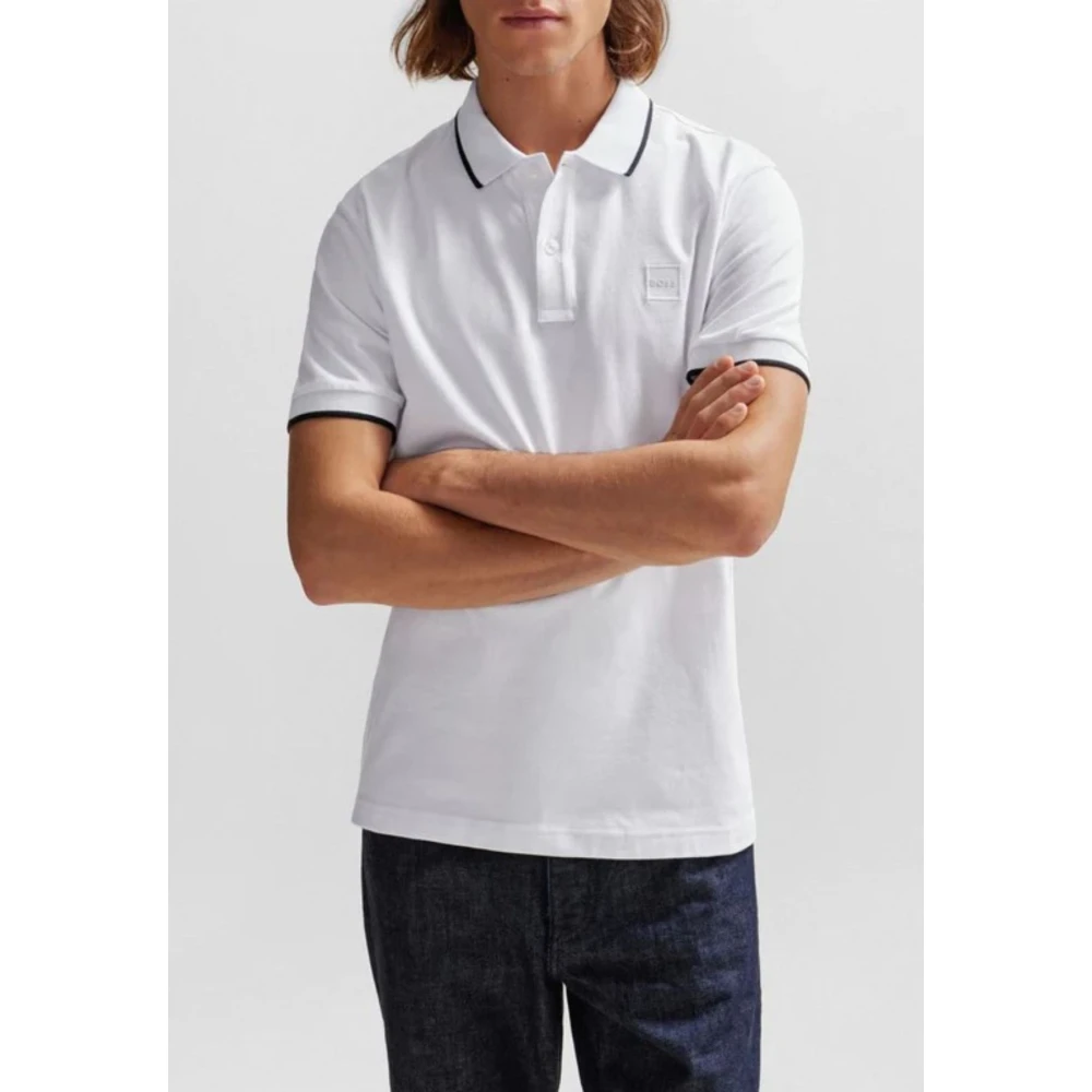 Hugo Boss Heren Polo Passertip White Heren