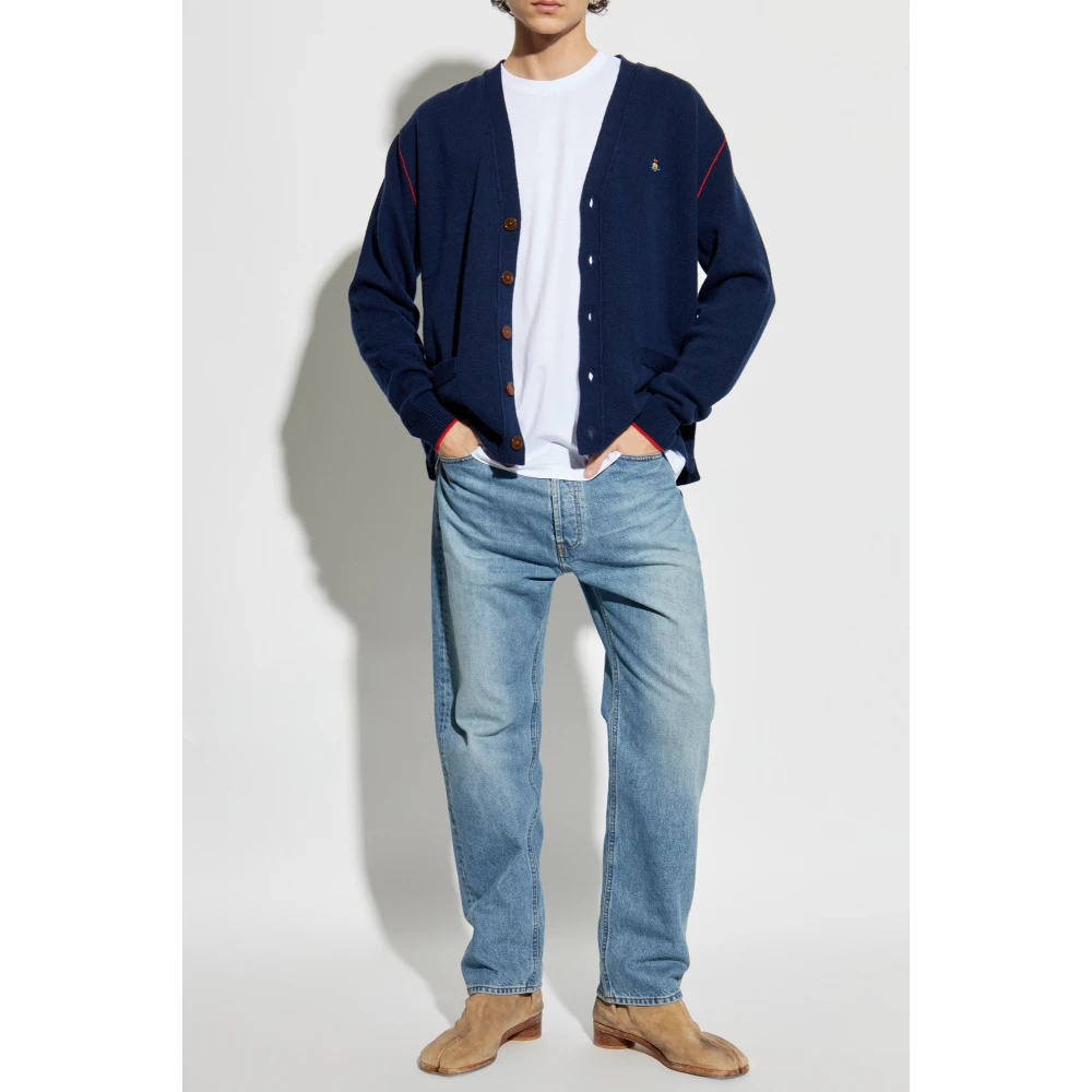 Vivienne Westwood Cardigan met Cashmere Mix Blue Heren