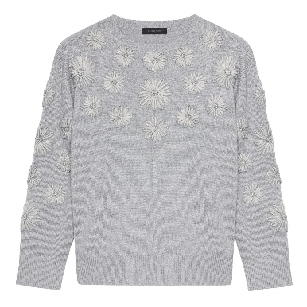 Elena Mirò Stijlvolle Maglia Top Gray Dames