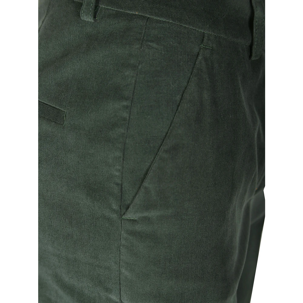 Momoni Velours Gestreepte Broek Green Dames