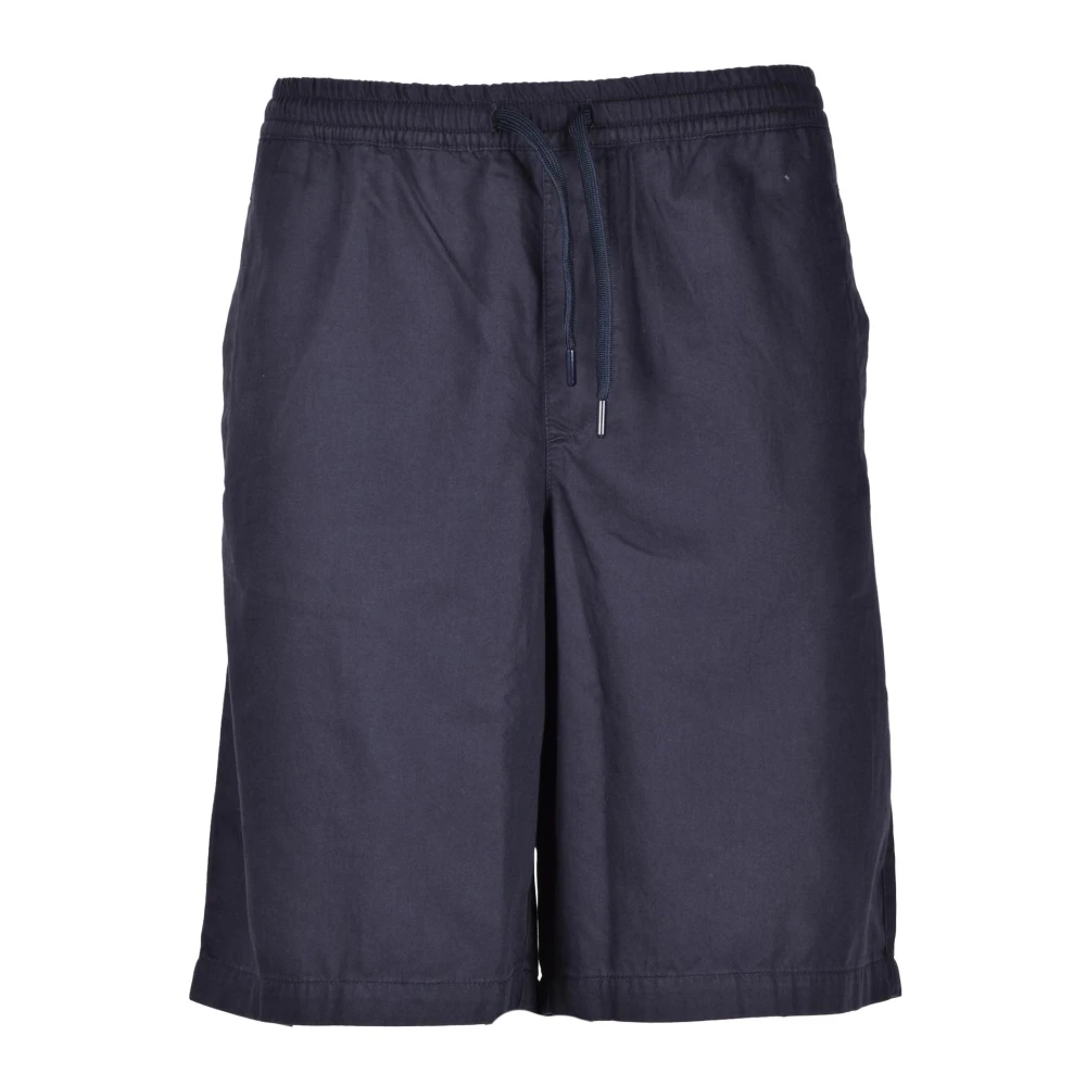 Armani Exchange Lyocell Katoen Bermuda Shorts Blue Heren