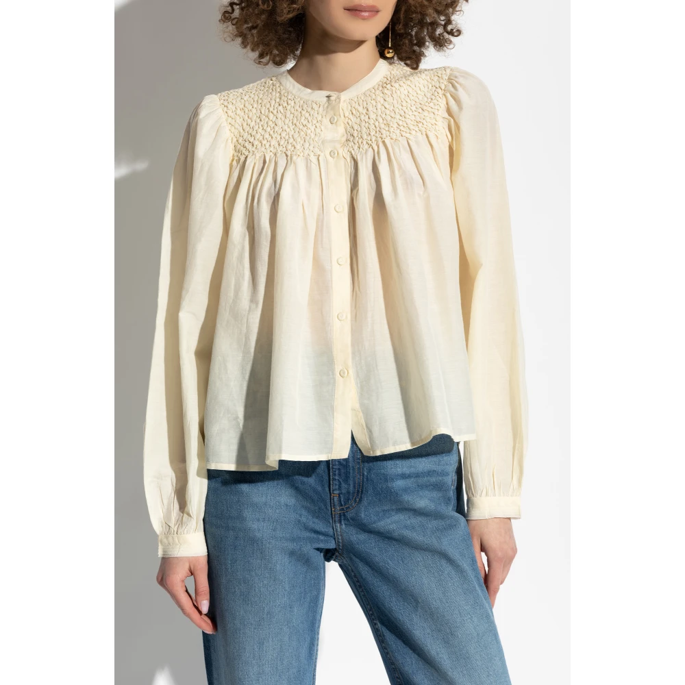 Ulla Johnson Top Soffia Beige Dames