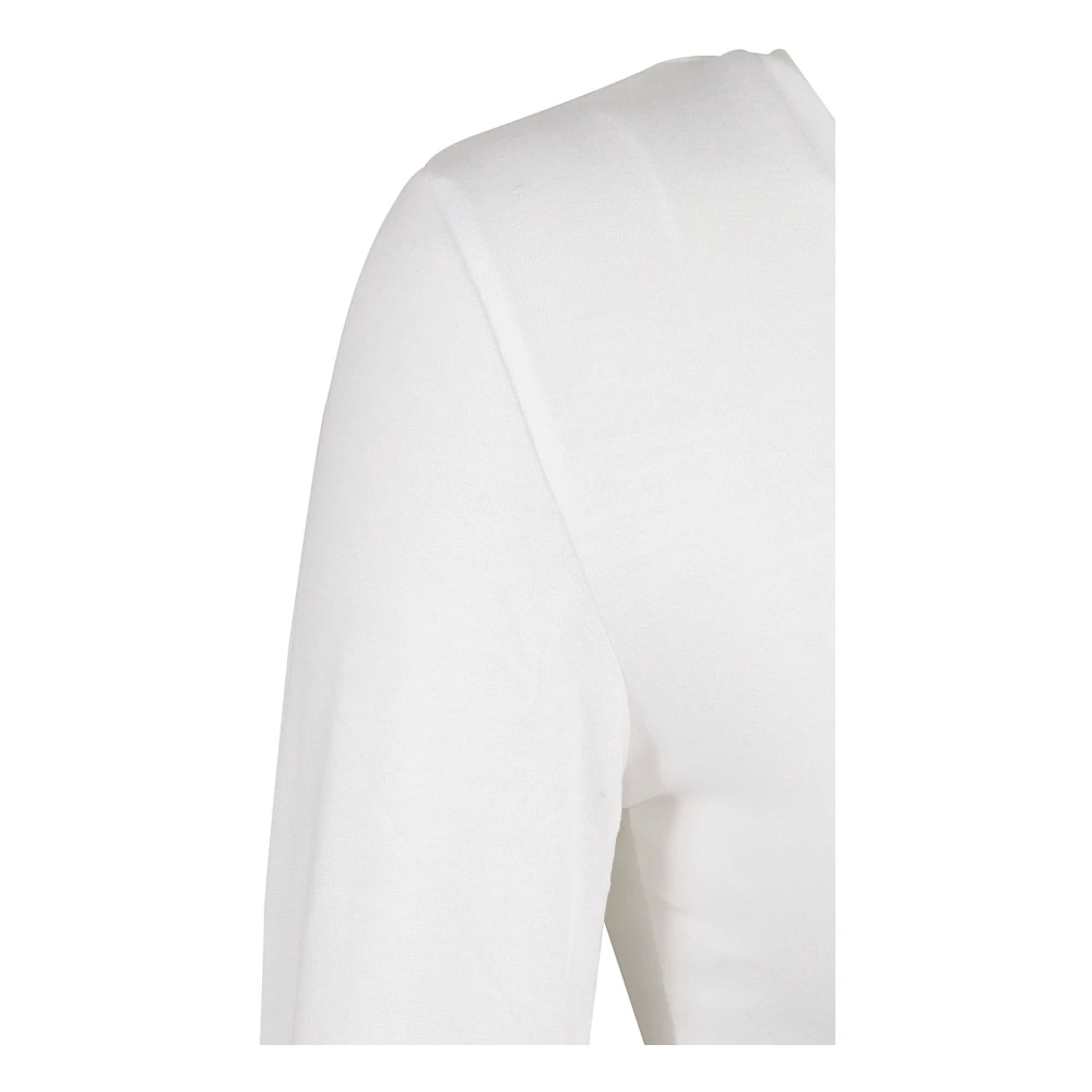 majestic filatures Witte T-shirts en Polos Viscose-Elastaan Mix White Dames