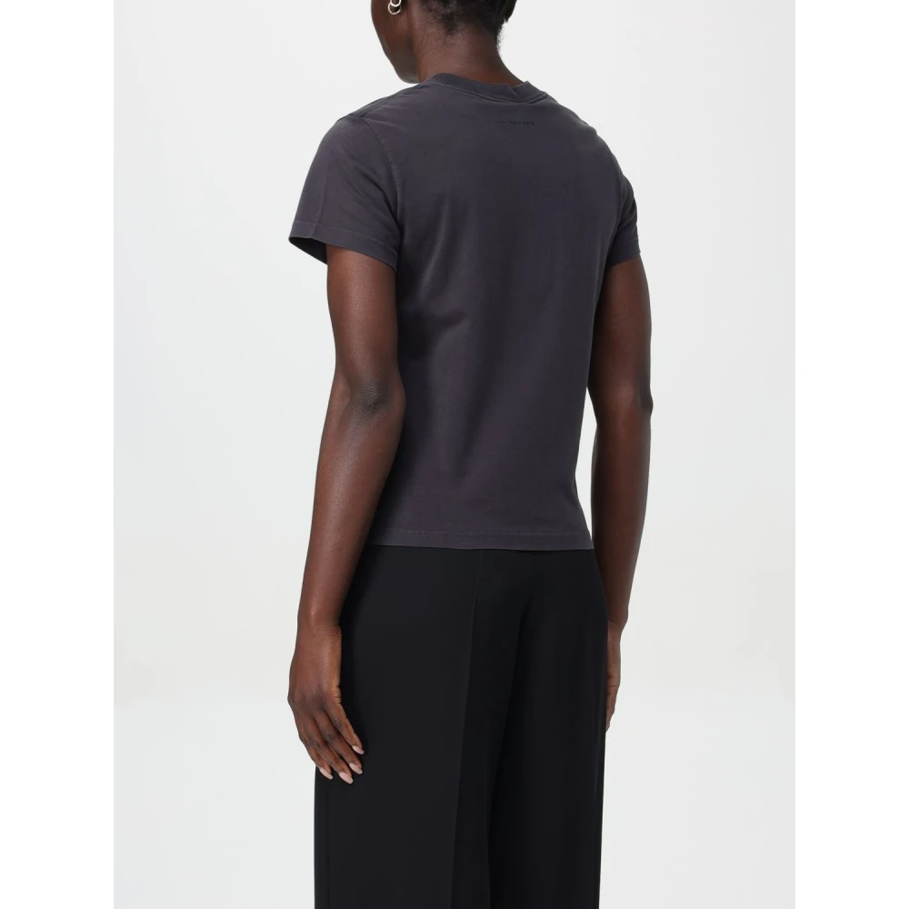 Courrèges Grijze AC Straight Stonewashed T-shirt Gray Dames