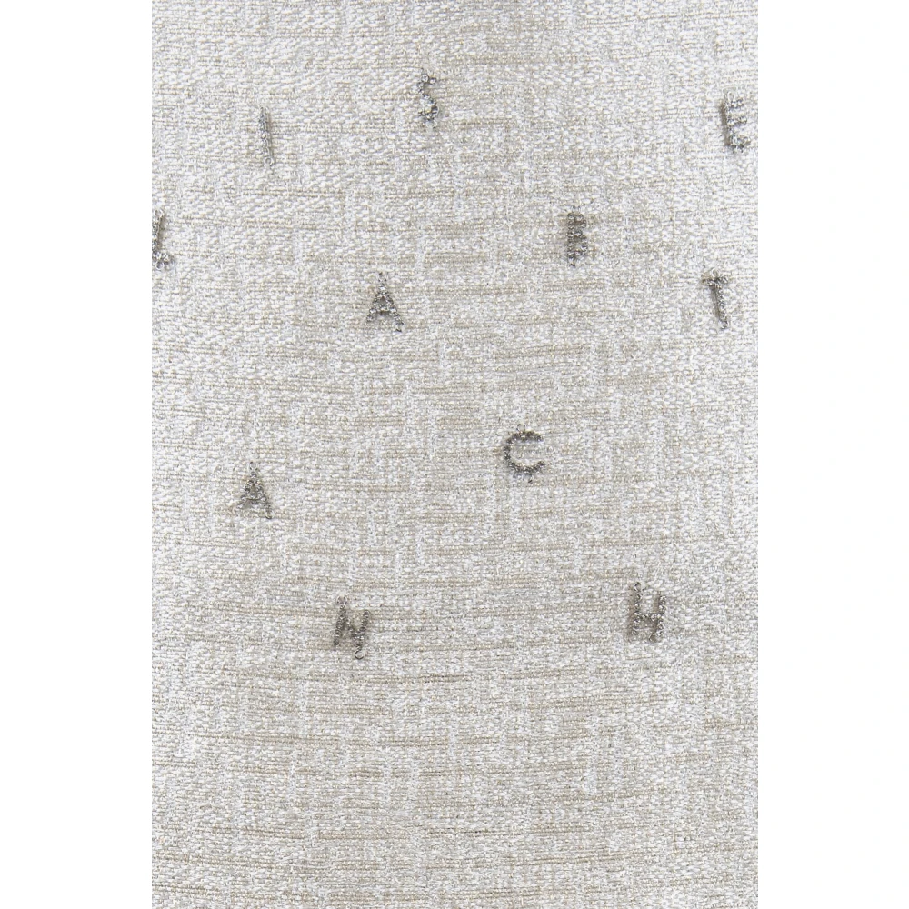 Elisabetta Franchi Zilver Metallic Diamant Detail Korte Rok Gray Dames