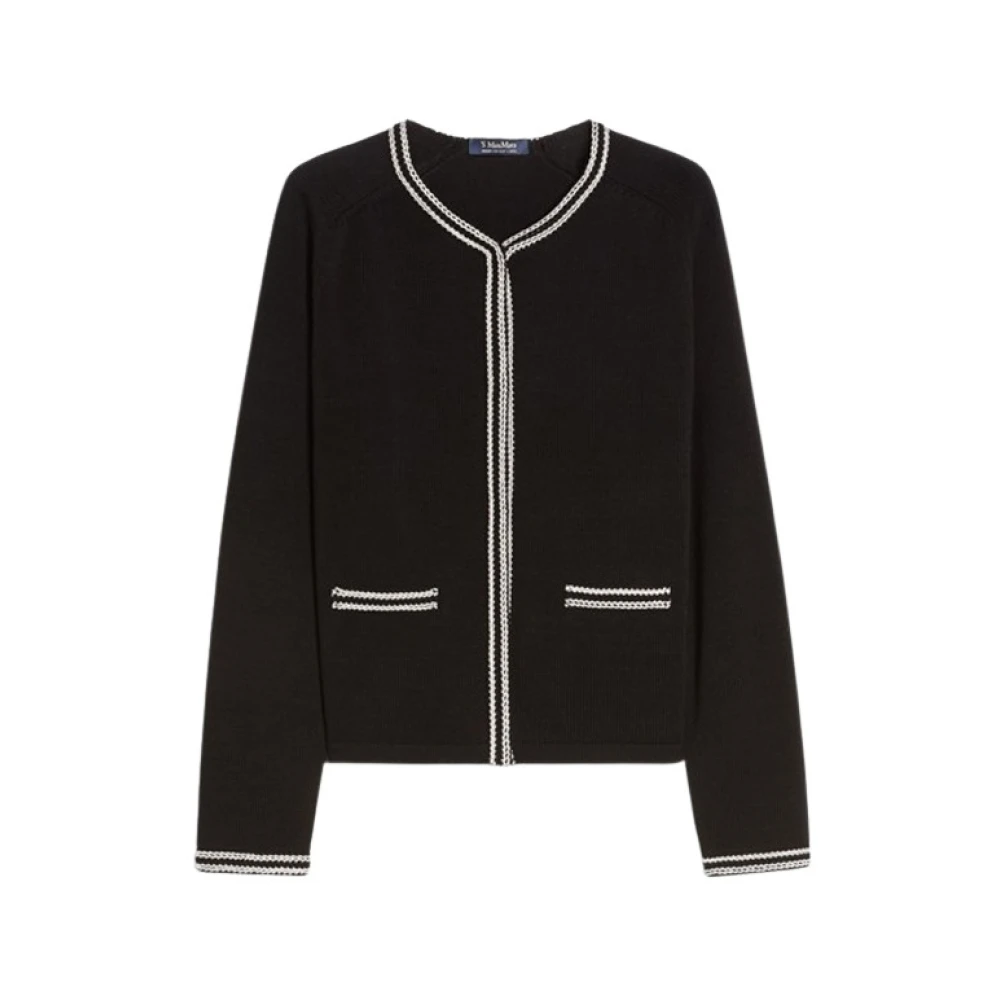 Max Mara Katoenen vest met opgestikte vlechtdetails Black Dames