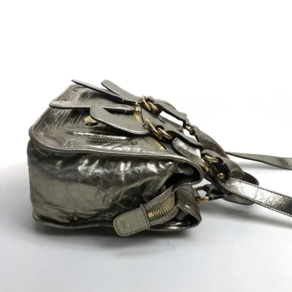 Chloé Pre-owned Leather handbags Gray Dames