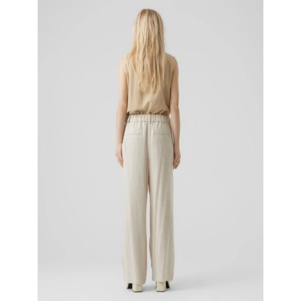 Vero Moda Wide Trousers Beige Dames