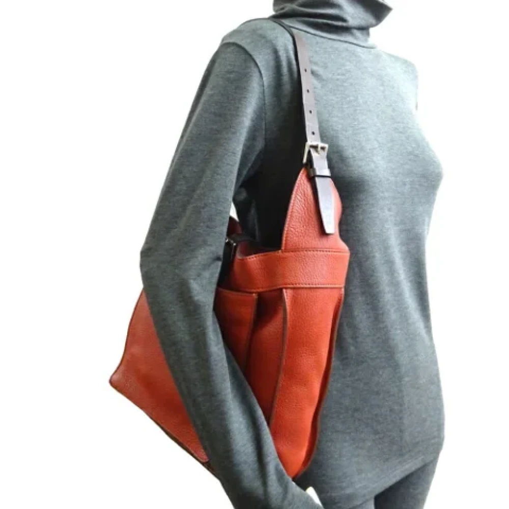 Hermès Vintage Pre-owned Leather handbags Red Dames
