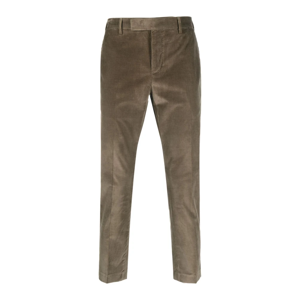 Pt Torino Men's Green Velvet Slim Fit Pants