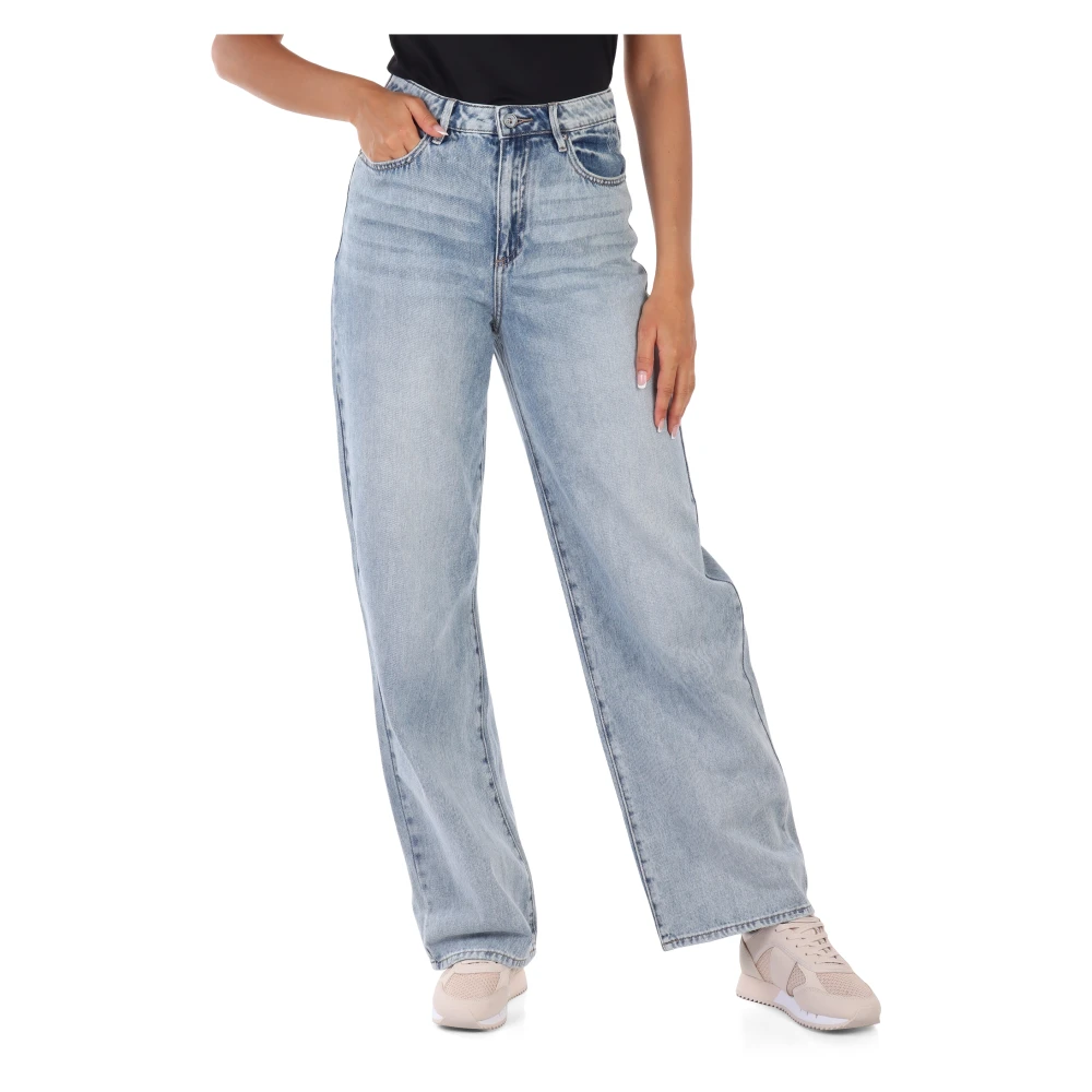 Armani Exchange Relaxte pasvorm jeans met vijf zakken Blue Dames