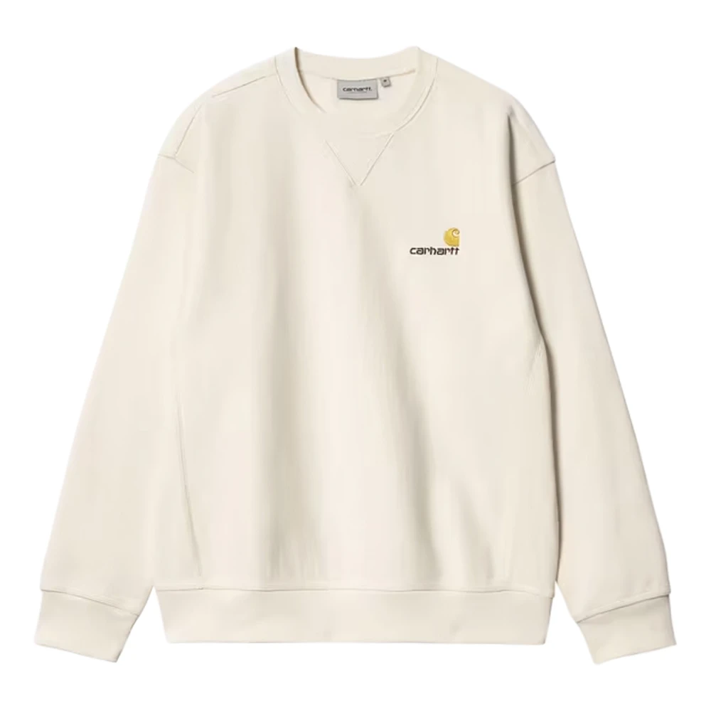 Carhartt Wip Men's Beige Sweatshirts, L, American Script Sweat