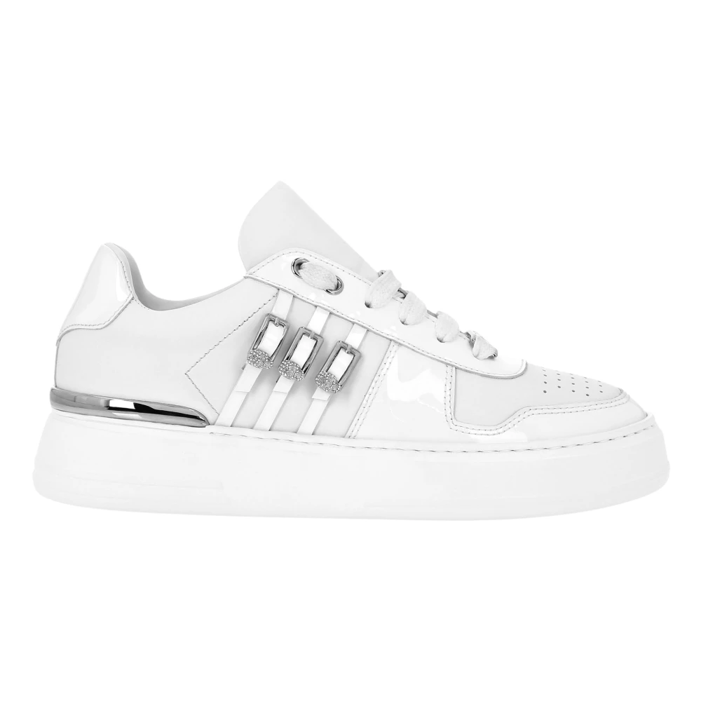 Philipp Plein Low Top Sneakers Belts Skull Dames Schoenen Wit