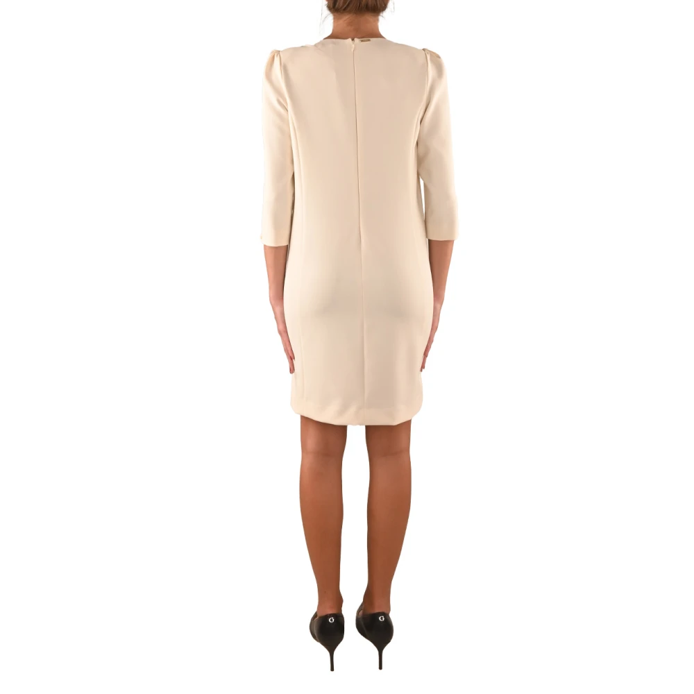 Kocca Elegante Ronde Hals Polyester Jurk Beige Dames