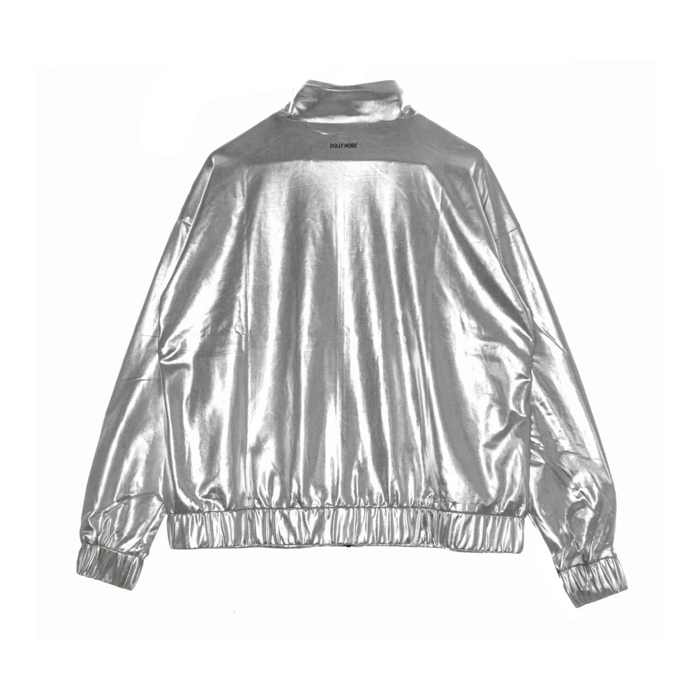 Dolly Noire Zilver Chrome Trainingspak Jas Gray Dames