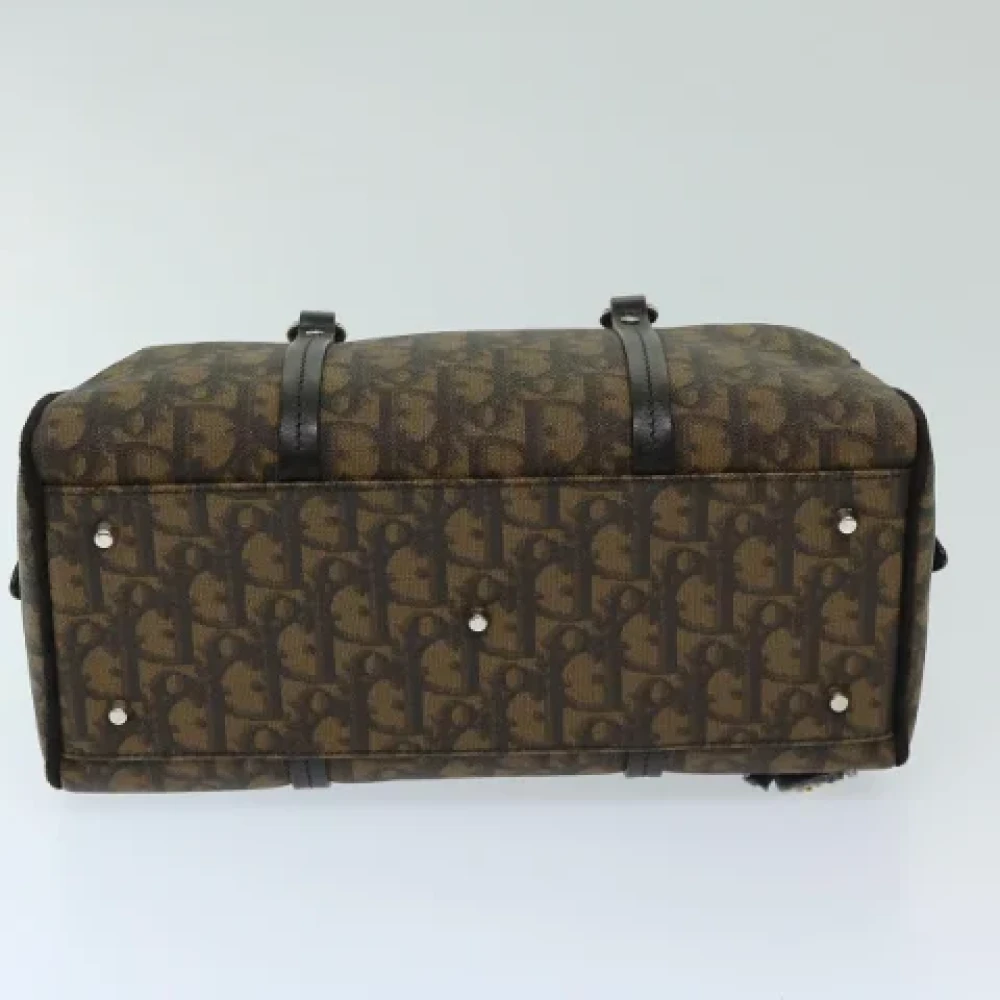Dior Vintage Pre-owned Canvas handbags Brown Dames