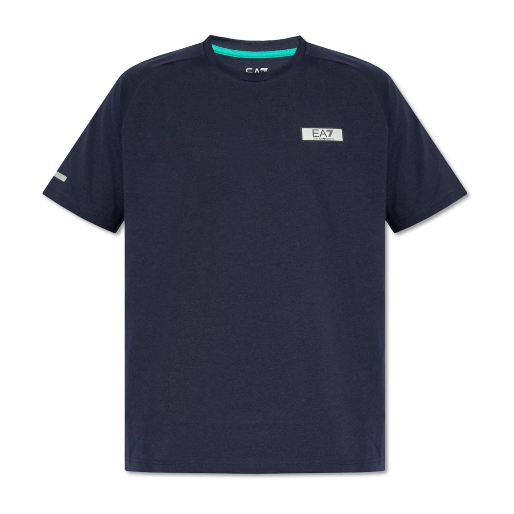 Emporio Armani EA7 T-shirt med logotyp Blue, Herr