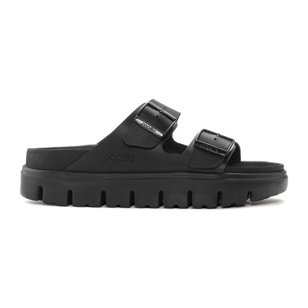 Birkenstock Women's Black Arizona Pap Chunky Sandals Narrow - Sliders - 4 Uk - Shoes