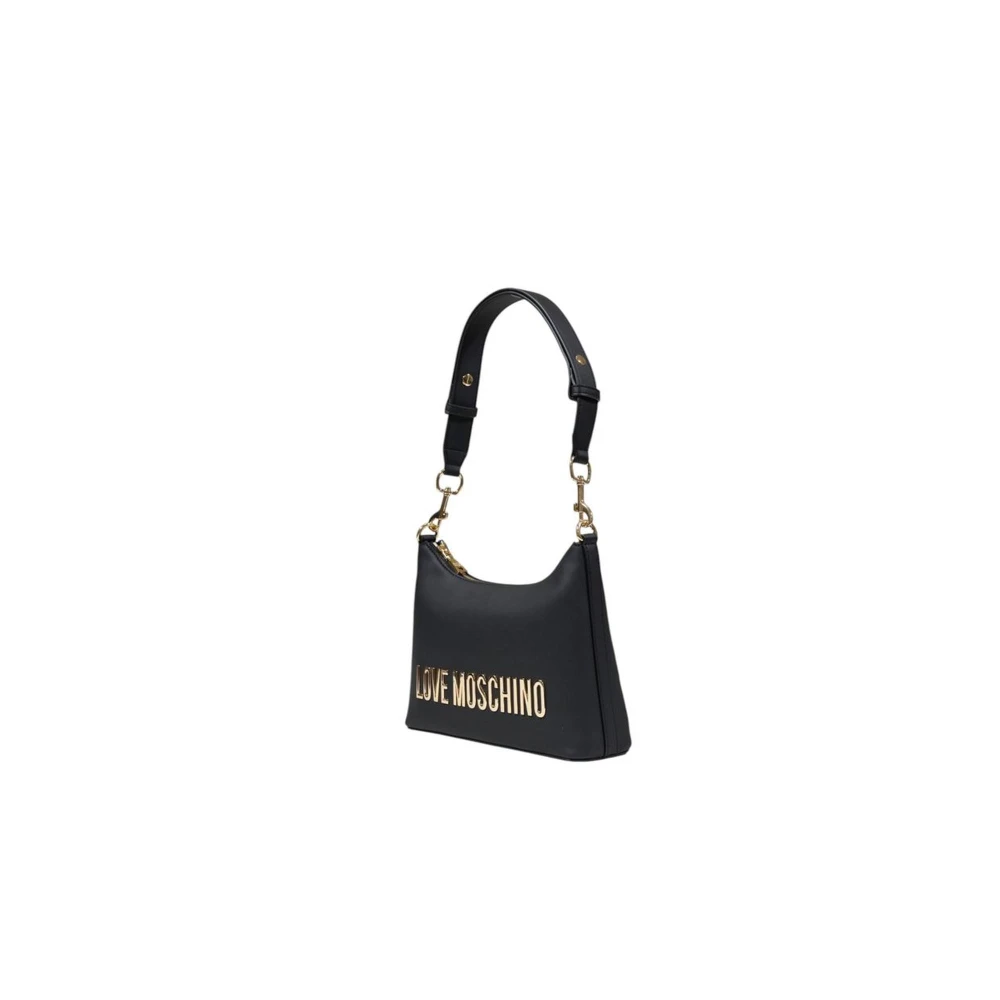 Love Moschino Polyethyleen Handtas Dames Middelgrote Tassen Collectie Black Dames