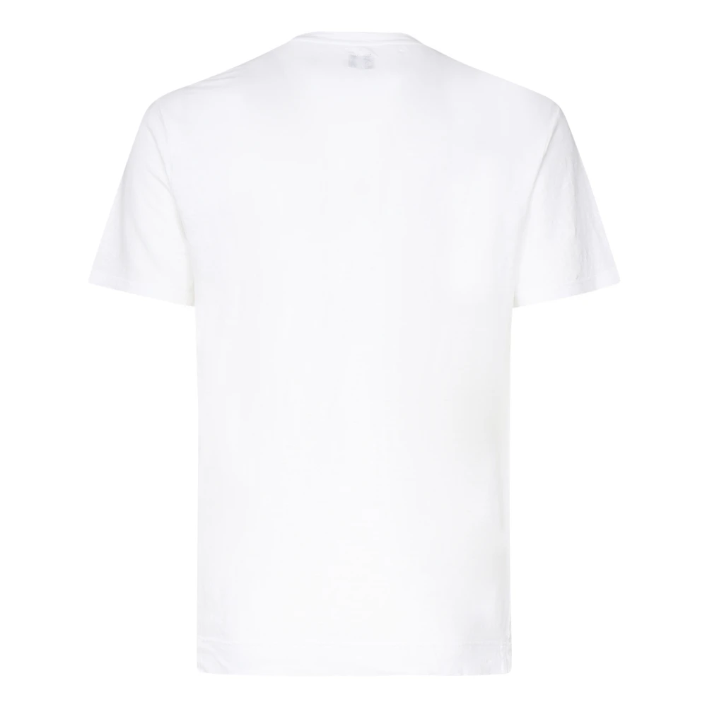 Fedeli Witte linnen T-shirt en Polo White Heren