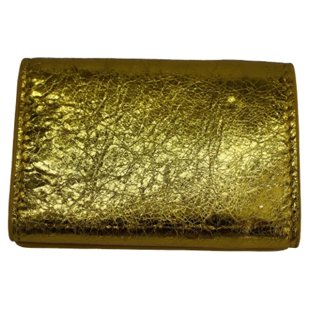 Balenciaga Vintage Pre-owned Leather wallets Yellow Dames