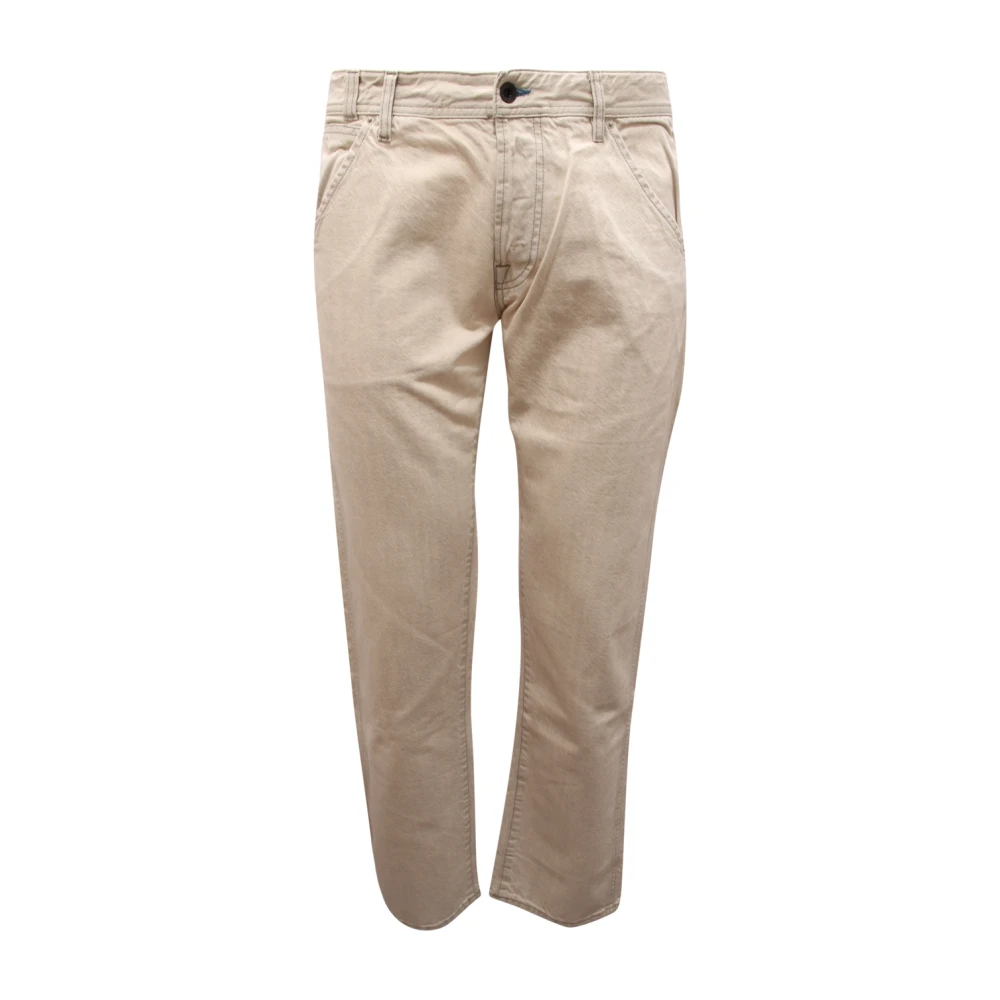 Mauro Grifoni White Denim Trousers Made In Italy - Male - Chinos - W33 - Trousers