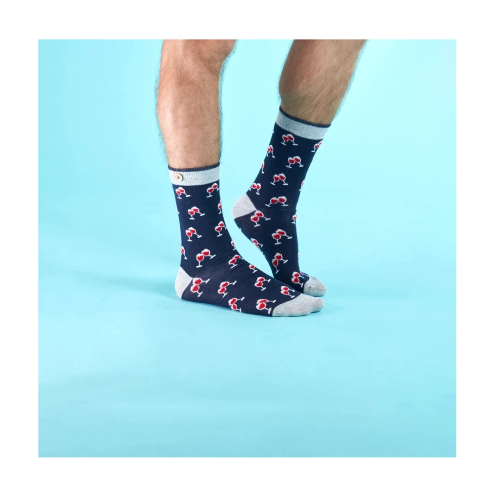 Cabaia Gestreepte Unisex Sokken Onafscheidelijk Blue Heren