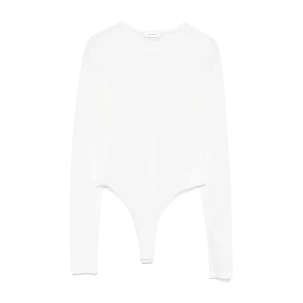 Wardrobe.nyc Polka Dot Bodysuit White Dames