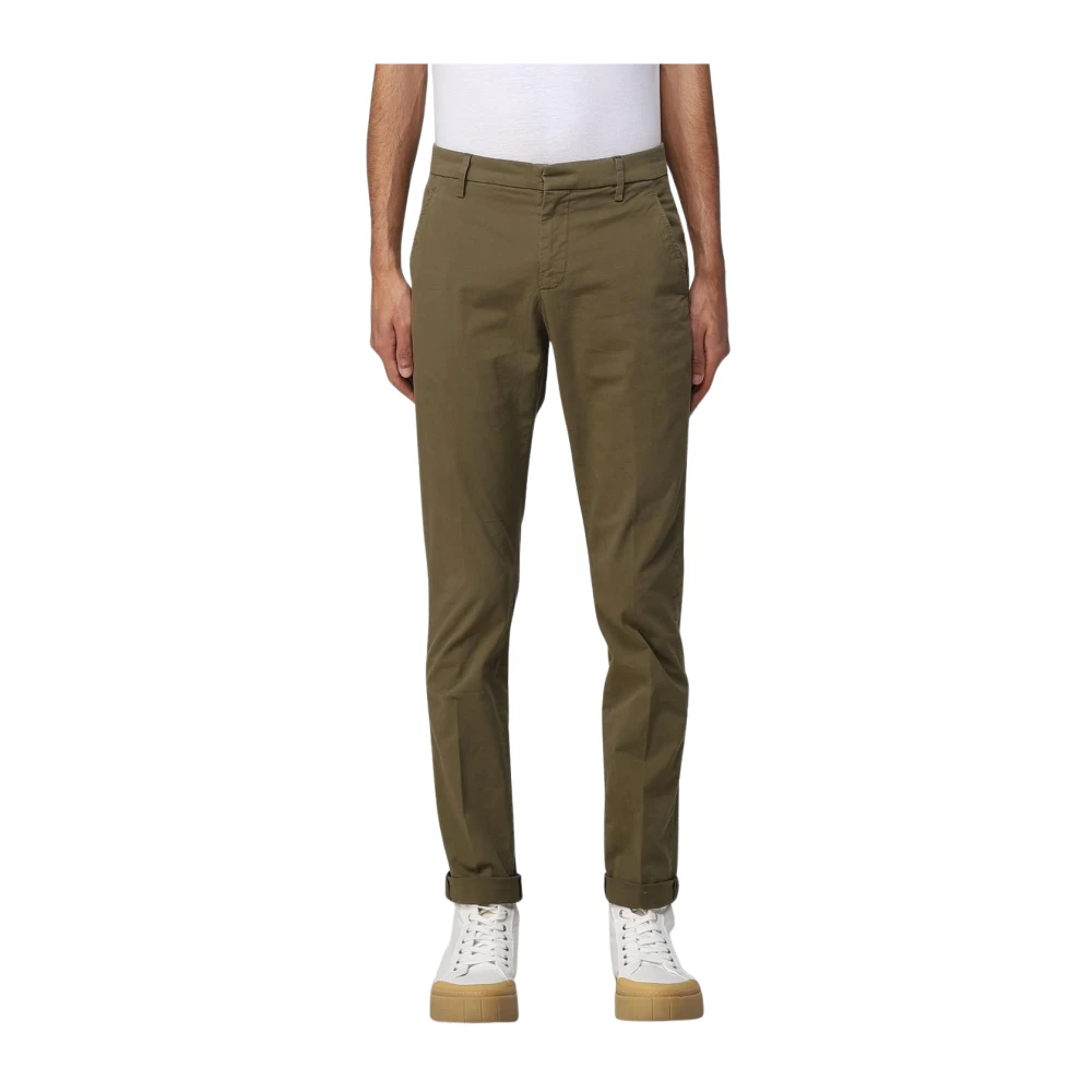 Dondup Uomo Verde Classico Blu Slim Fit Chinos