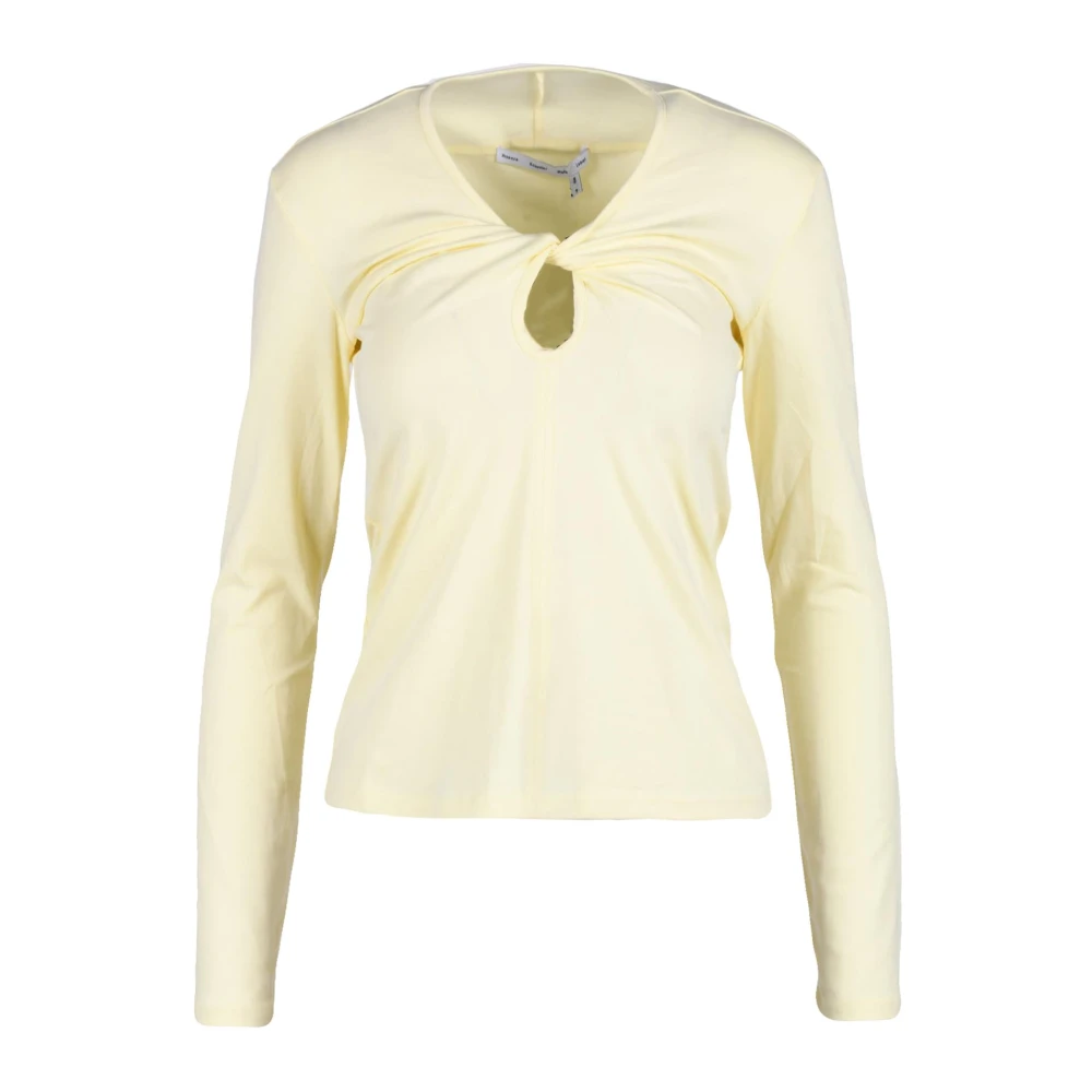 Proenza Schouler Bomull Elastan T-shirt Yellow, Dam