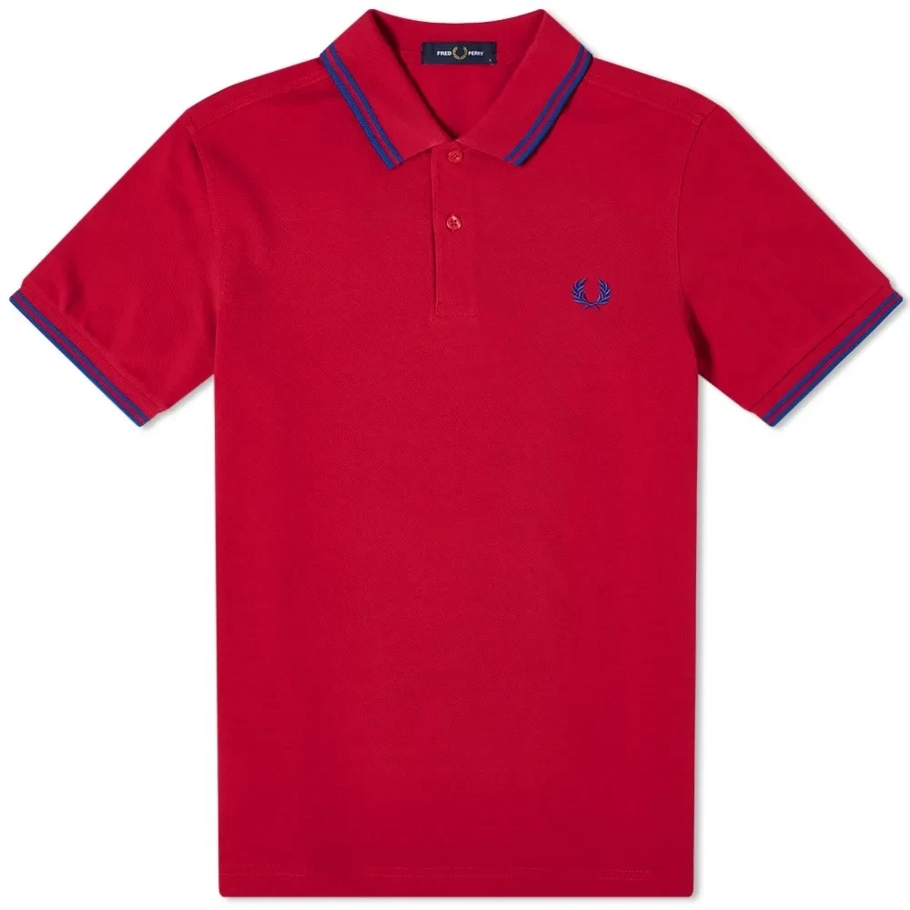Fred Perry Klassieke Twin-Tipped Polo Red Heren