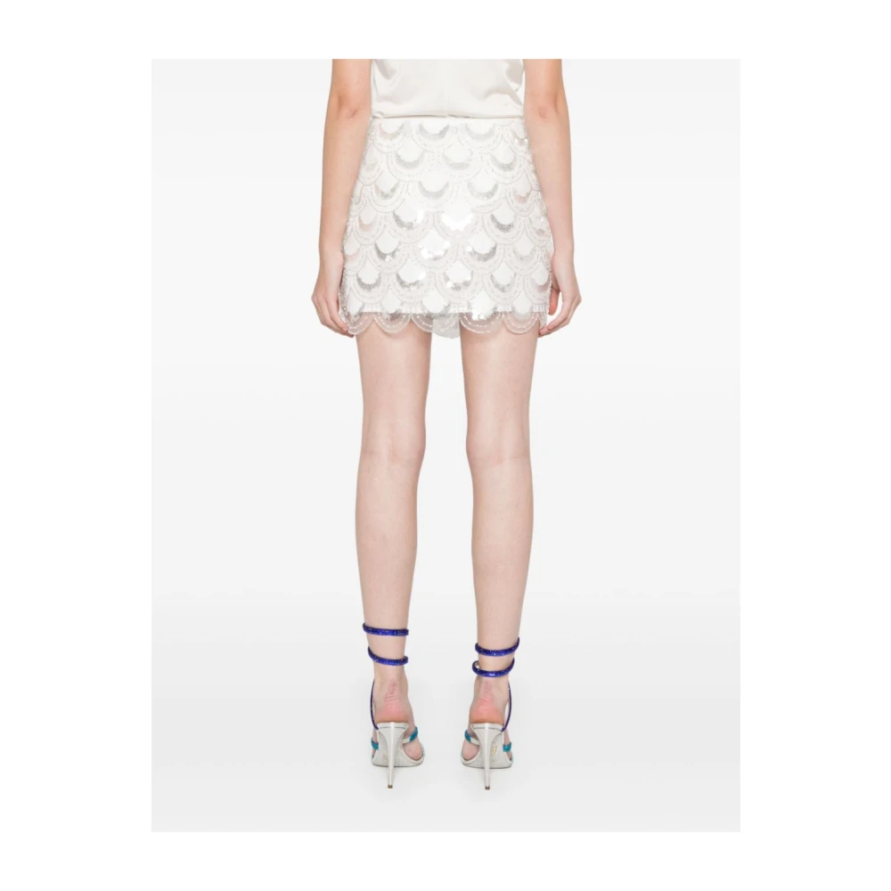 Rotate Birger Christensen Sequins Mini Rok Sugar Swizzle White Dames