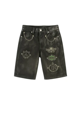 Bermudashorts med ikoniska applikationer
