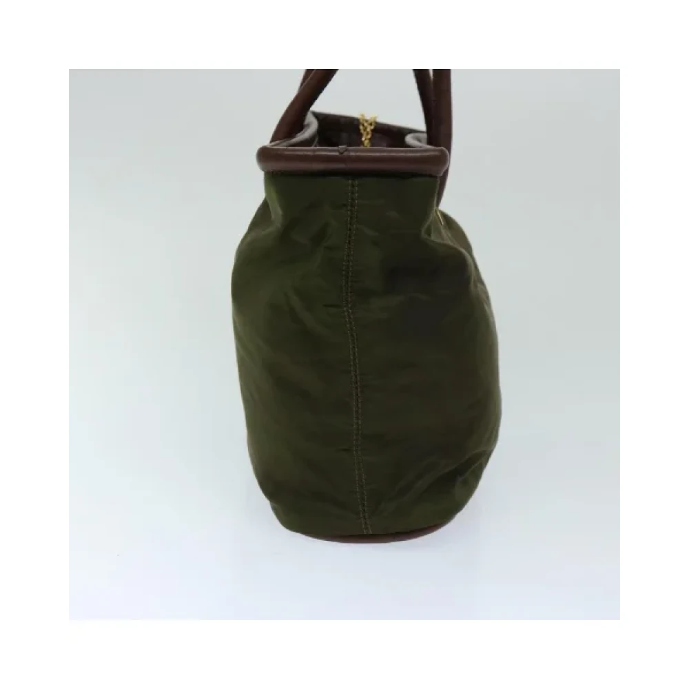 Prada Vintage Pre-owned Nylon handbags Green Dames