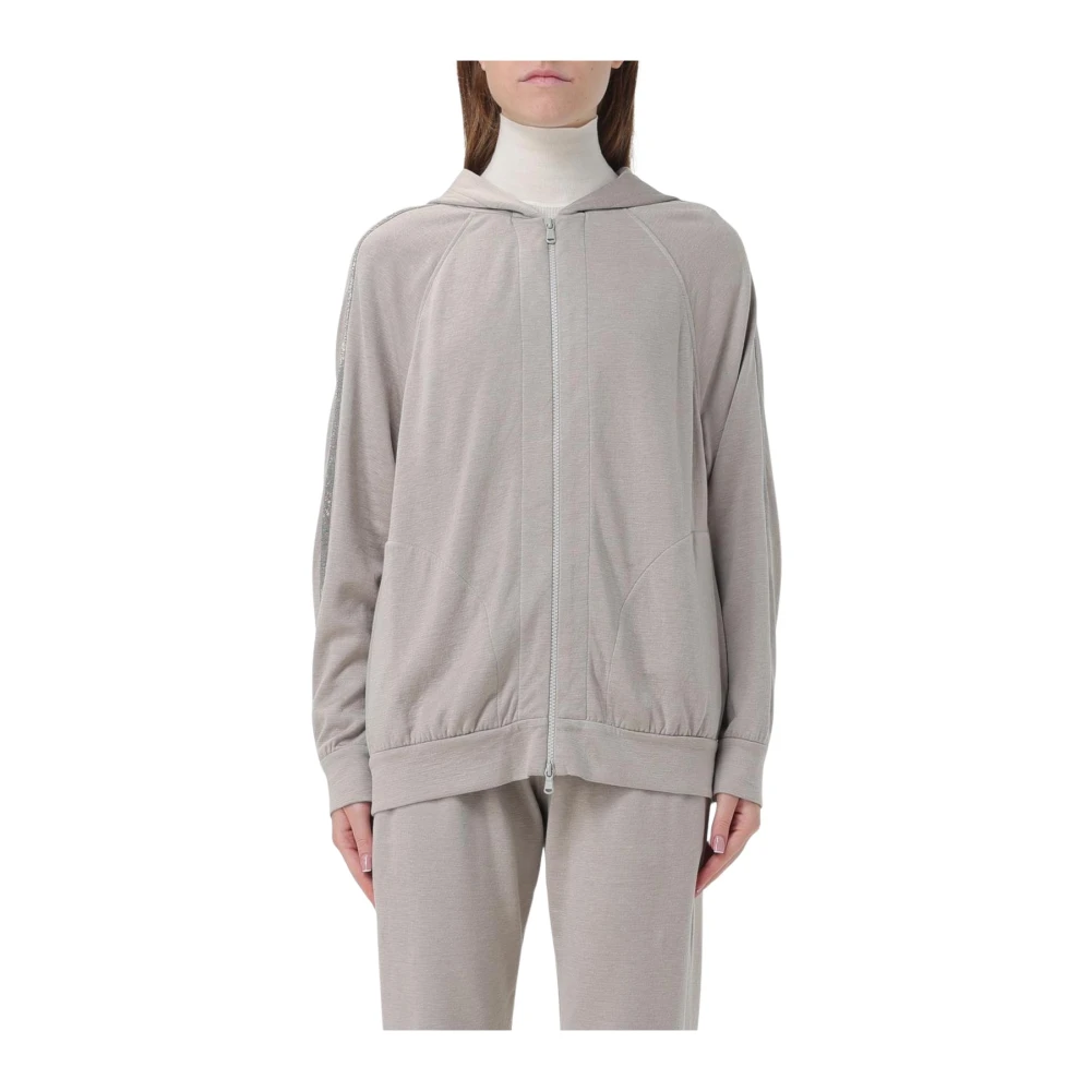 Sweatshirts & Hoodies > Zip-throughs - - Brunello Cucinelli - Modalova