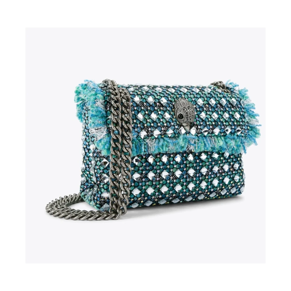 Kurt Geiger Tweed Mini Crossbody Tas Blue Dames