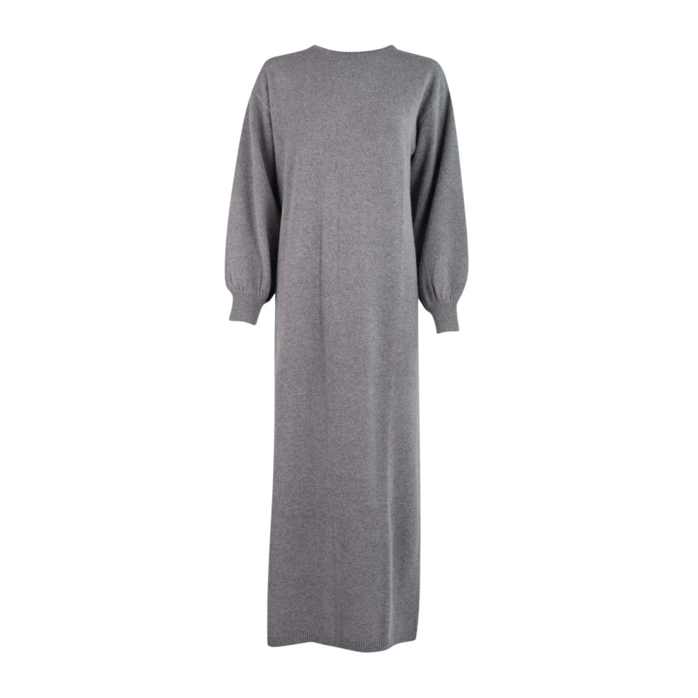 March23 Gebreide Jurk A-lijn Mouwloos Zomerjurk Gray Dames