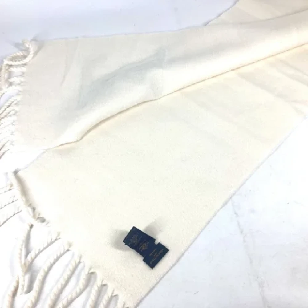 Louis Vuitton Vintage Pre-owned Wool scarves White Dames