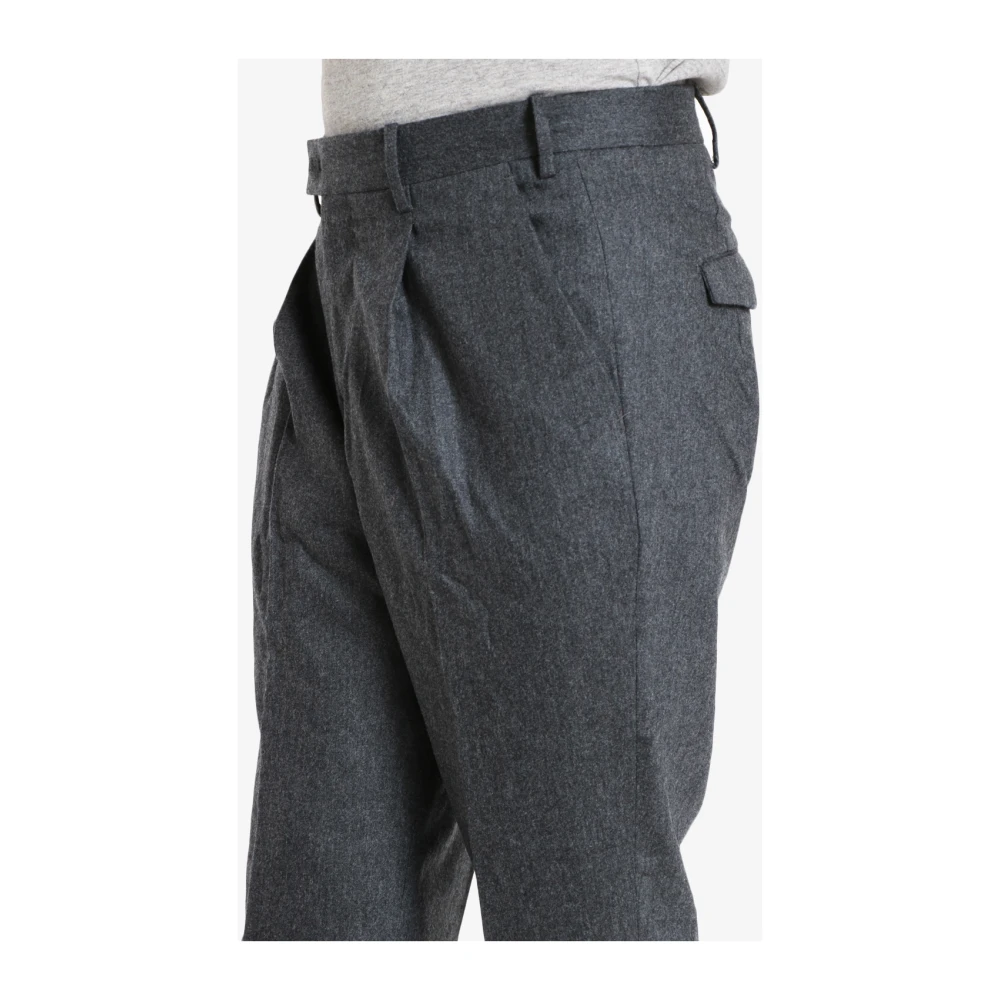 PT Torino Zachte Stretch Wollen Broek Gray Heren
