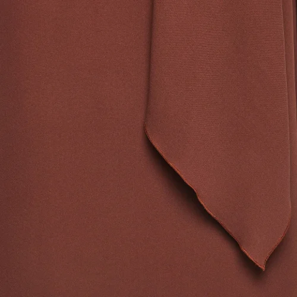 Hermès Vintage Pre-owned Silk dresses Brown Dames