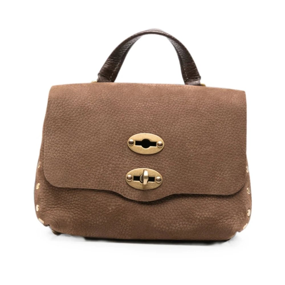 Zanellato , Handbags, Female, Brown, One Size, Postina Jones Baby Leather Handbag