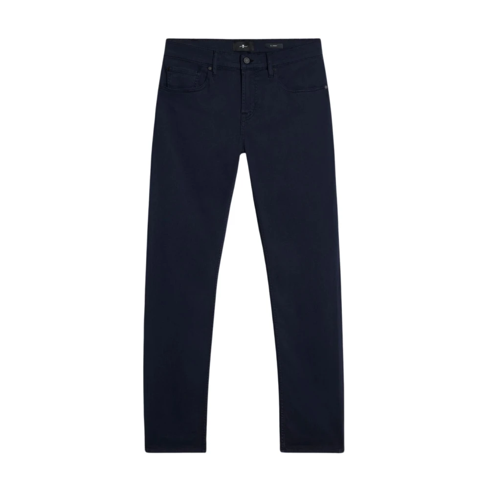 7 For All Mankind Blue Slimmy Jeans - Male - Slim Fit Jeans - W30 - Jeans