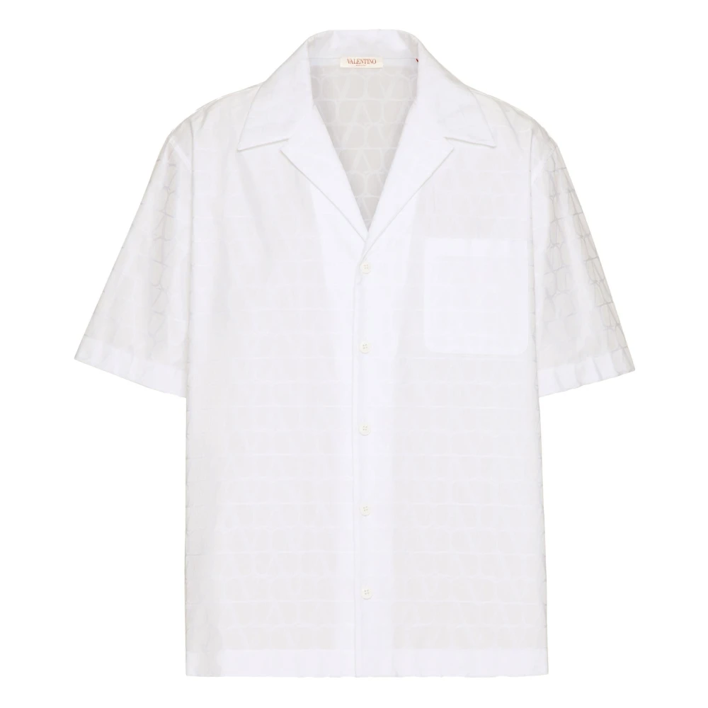 Valentino Garavani Iconographe Katoenen Shirt Bianco Print White Heren