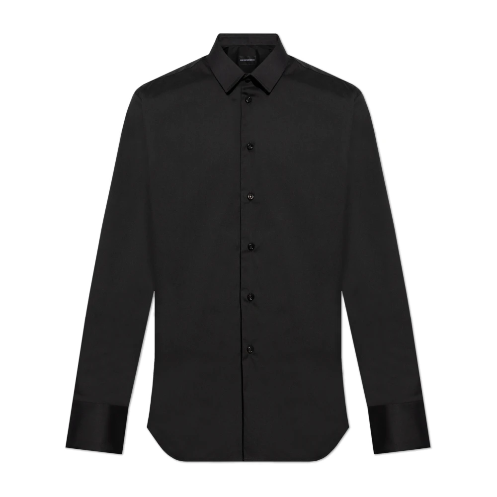 Emporio Armani Katoenen shirt Black Heren