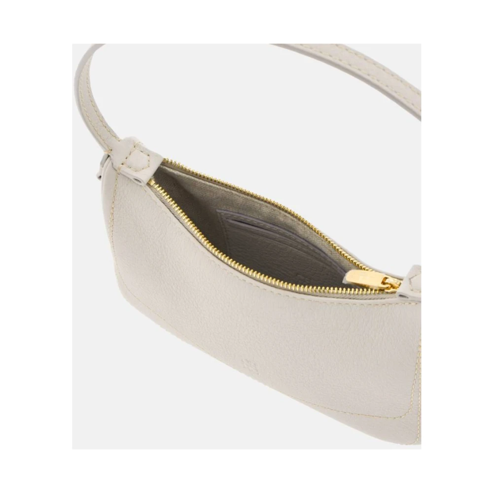 Carolina Herrera Mini Pochette Blasón Leren Tas Beige Dames