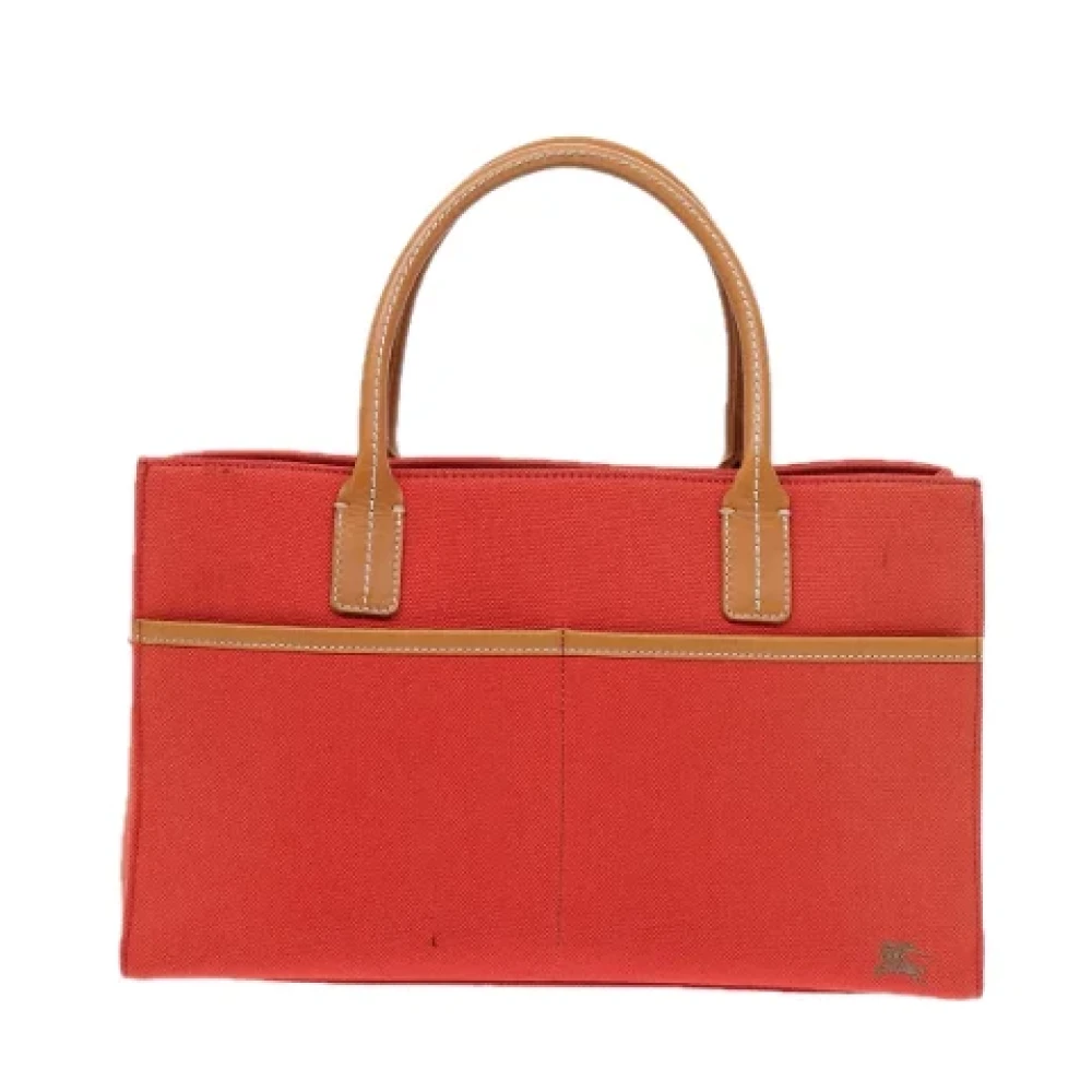 Burberry Vintage Pre-owned Canvas handbags Orange Dames