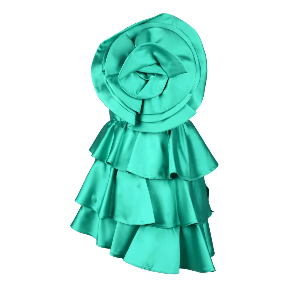 Simona Corsellini Elegante Polyester Jurk voor Vrouwen Green Dames
