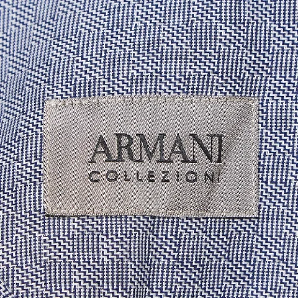 Armani Pre-owned Cotton tops Blue Heren