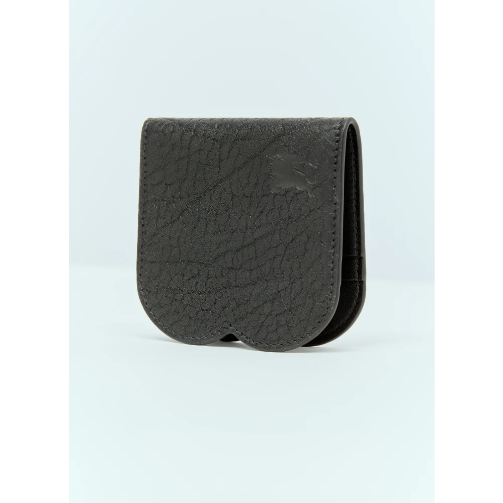 Burberry Schaken Vouwkaarthouder in leer Black Dames