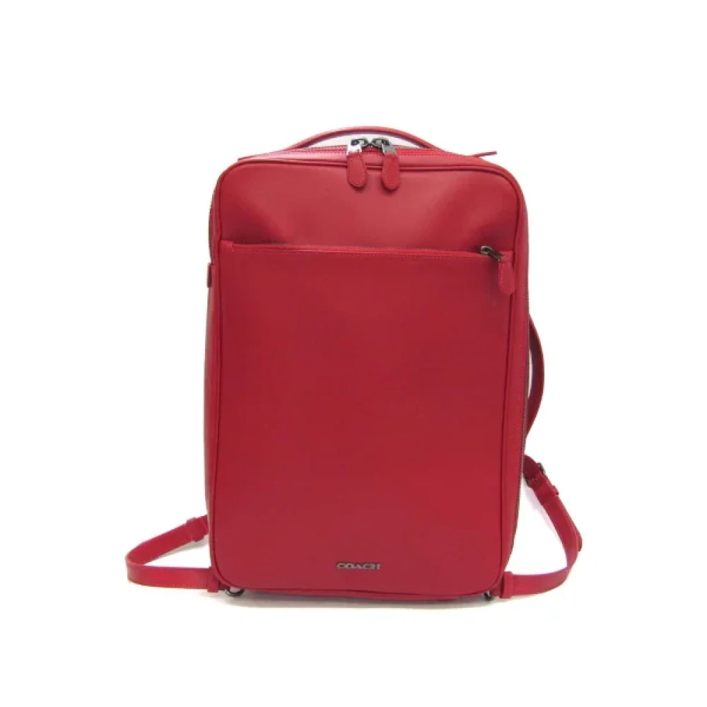 Coach Pre-owned Leather backpacks Red Dames